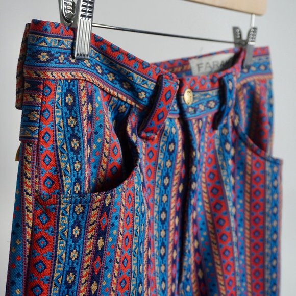 FARAH Multicoloured Print Pants - Picture 3 of 9
